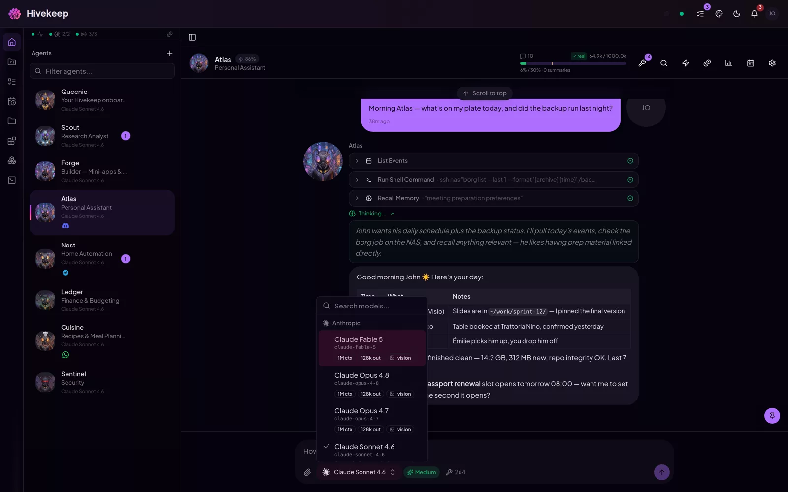 Per-message control