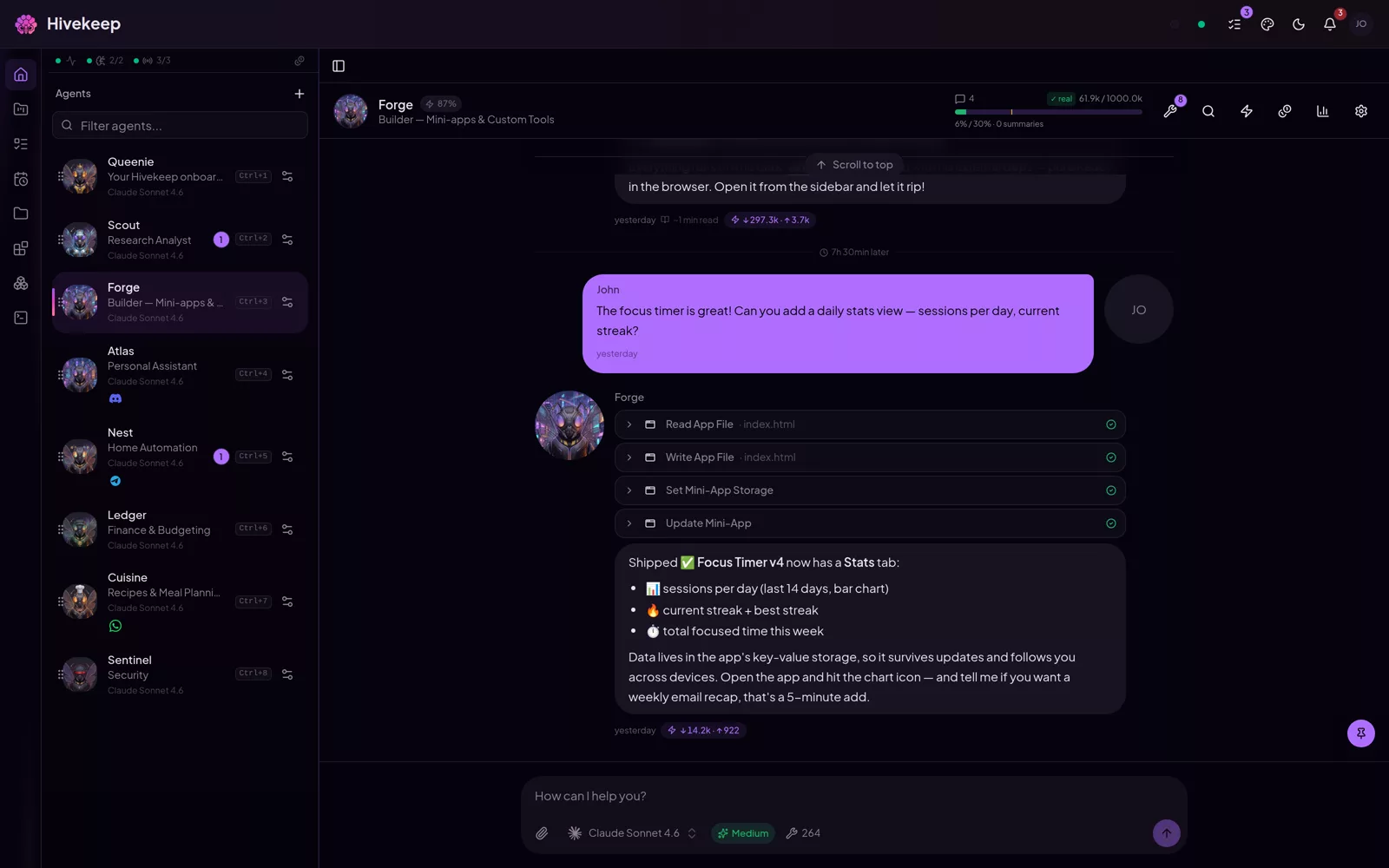 "Add a stats view"