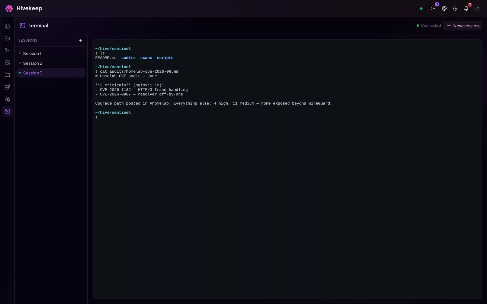 A real terminal